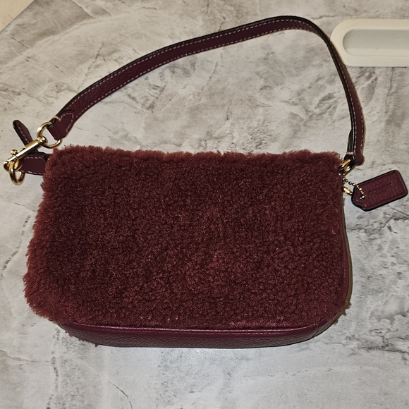 Coach Nolita 19 Shearling Bag in Burgundy - Picture 3 of 4